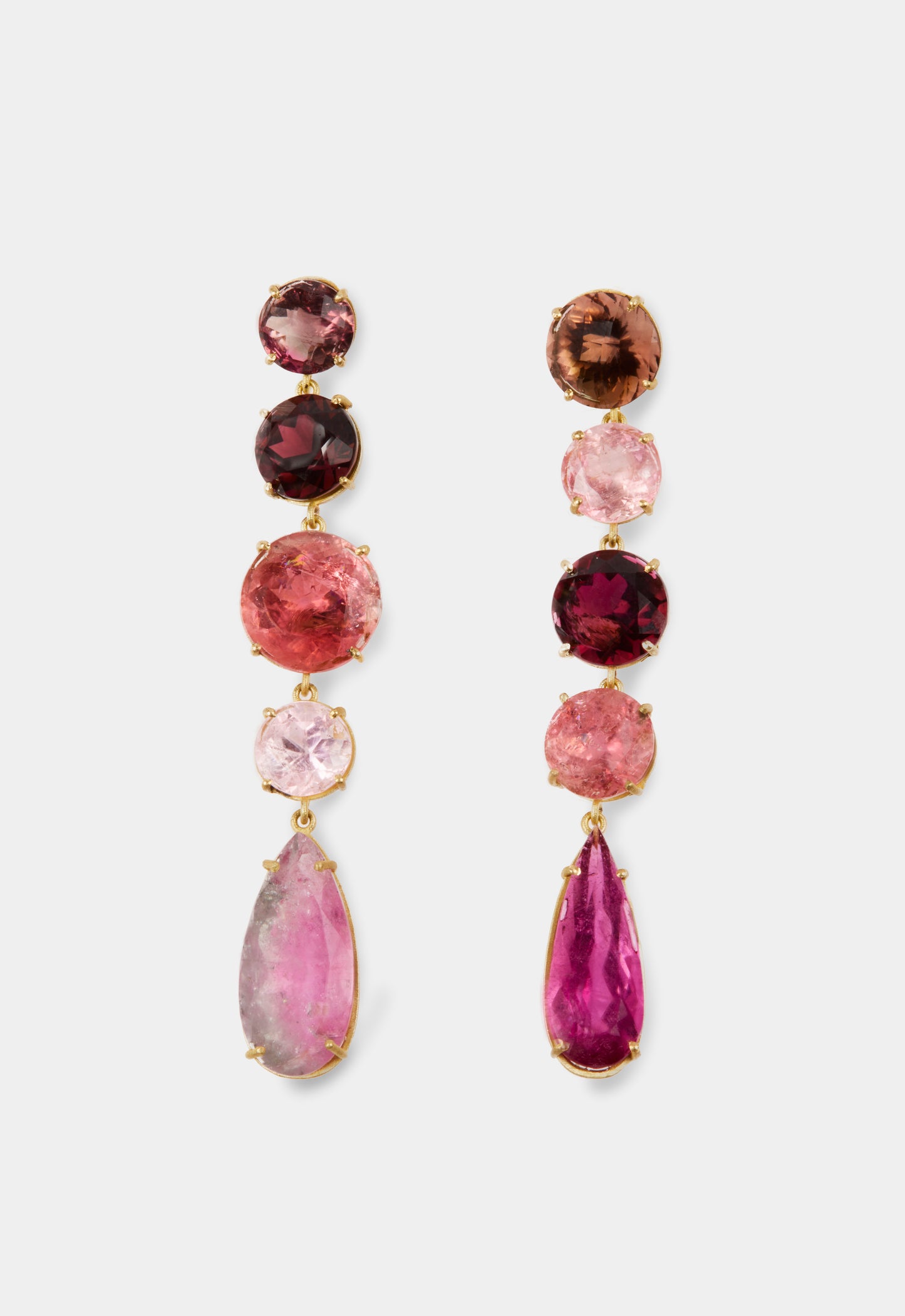Mismatch Pink Tourmaline Earrings