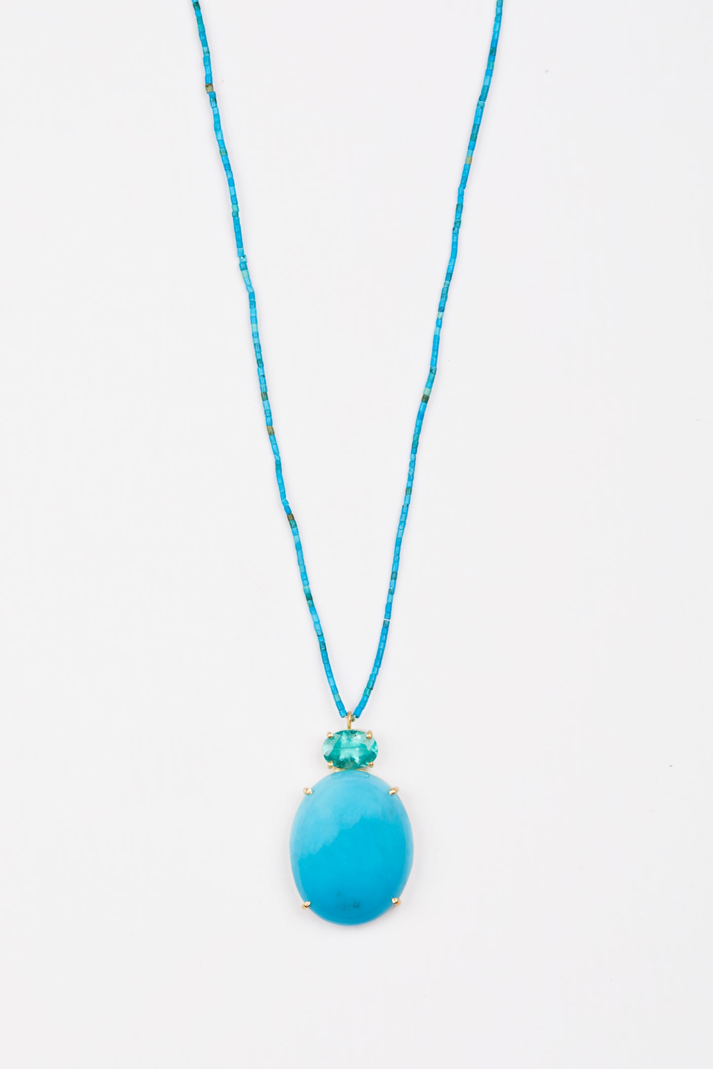 Tiny Turquoise Beads with Persian Turquoise and Apatite