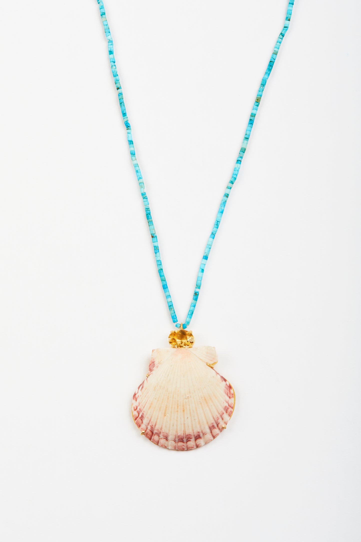 Turquoise Beads with Shell and Citrine