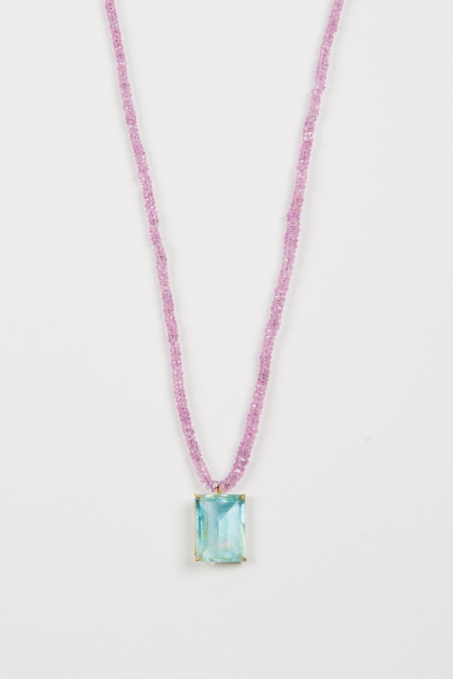 Pink Sapphires with Aquamarine