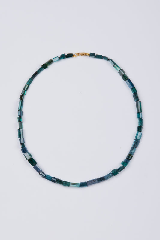 Tourmaline Beads with 18k Gold Clasp