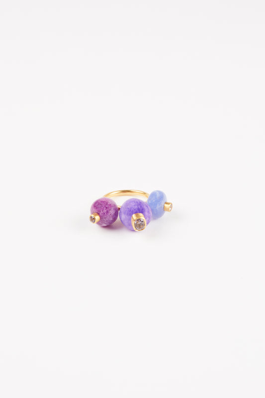 Hackamite with Spinel and Sapphire Ring