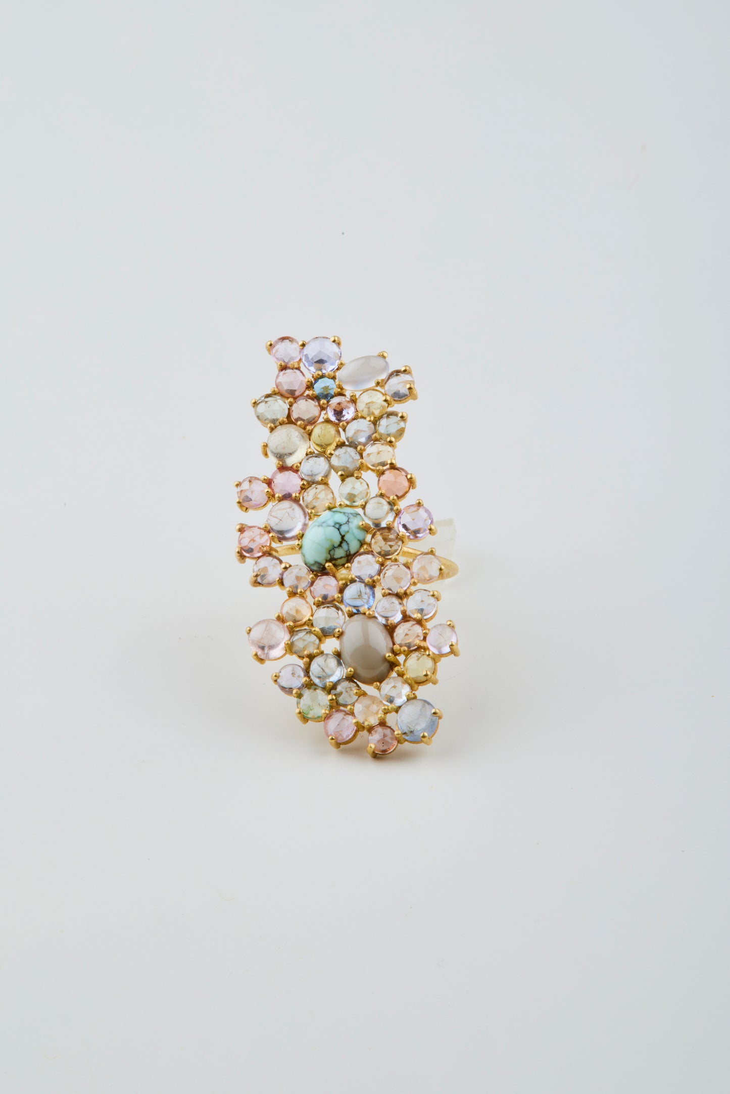 Sapphire, Variscite and Turquoise Ring