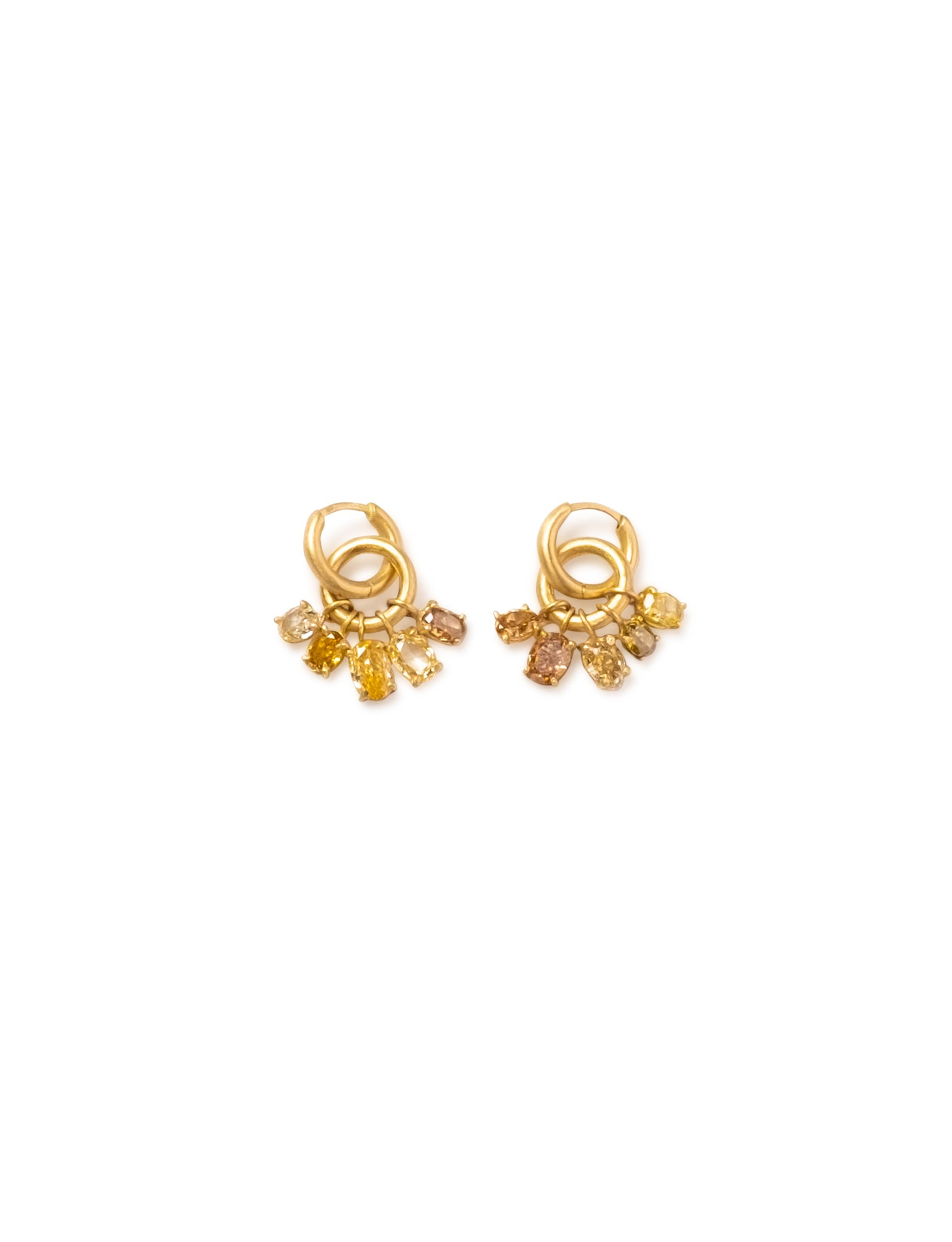 Double Hoop Diamond Earrings