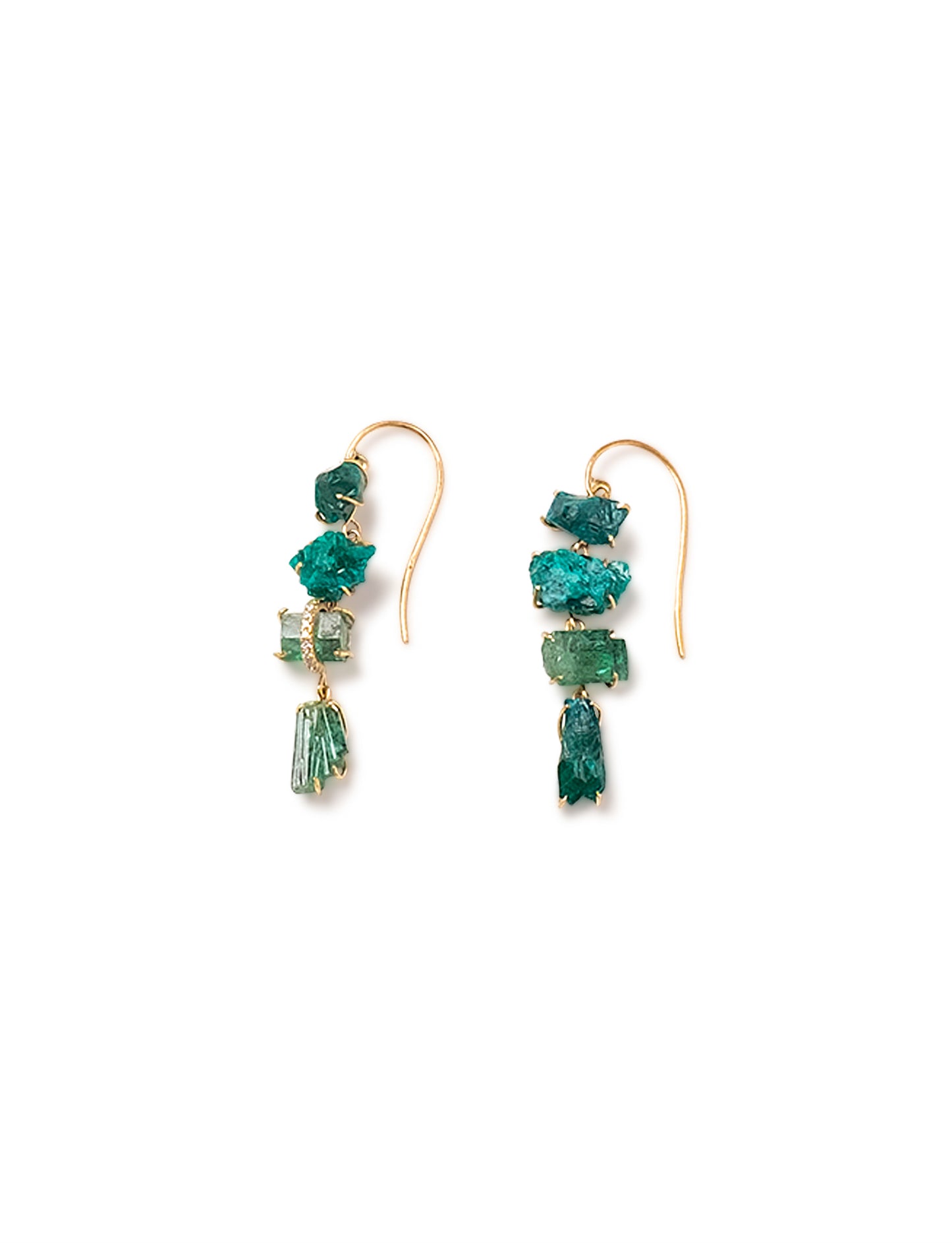 Emerald and Diamond Earrings