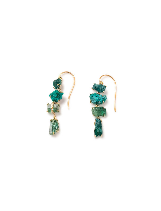 Emerald and Diamond Earrings
