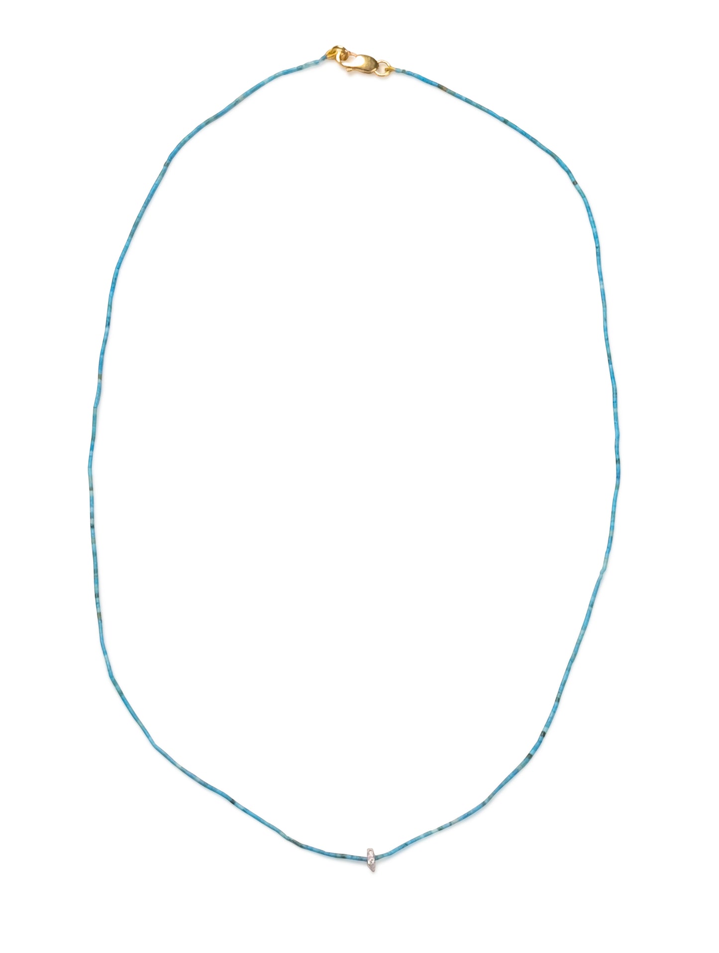 Tiny Turquoise with Diamond Bead