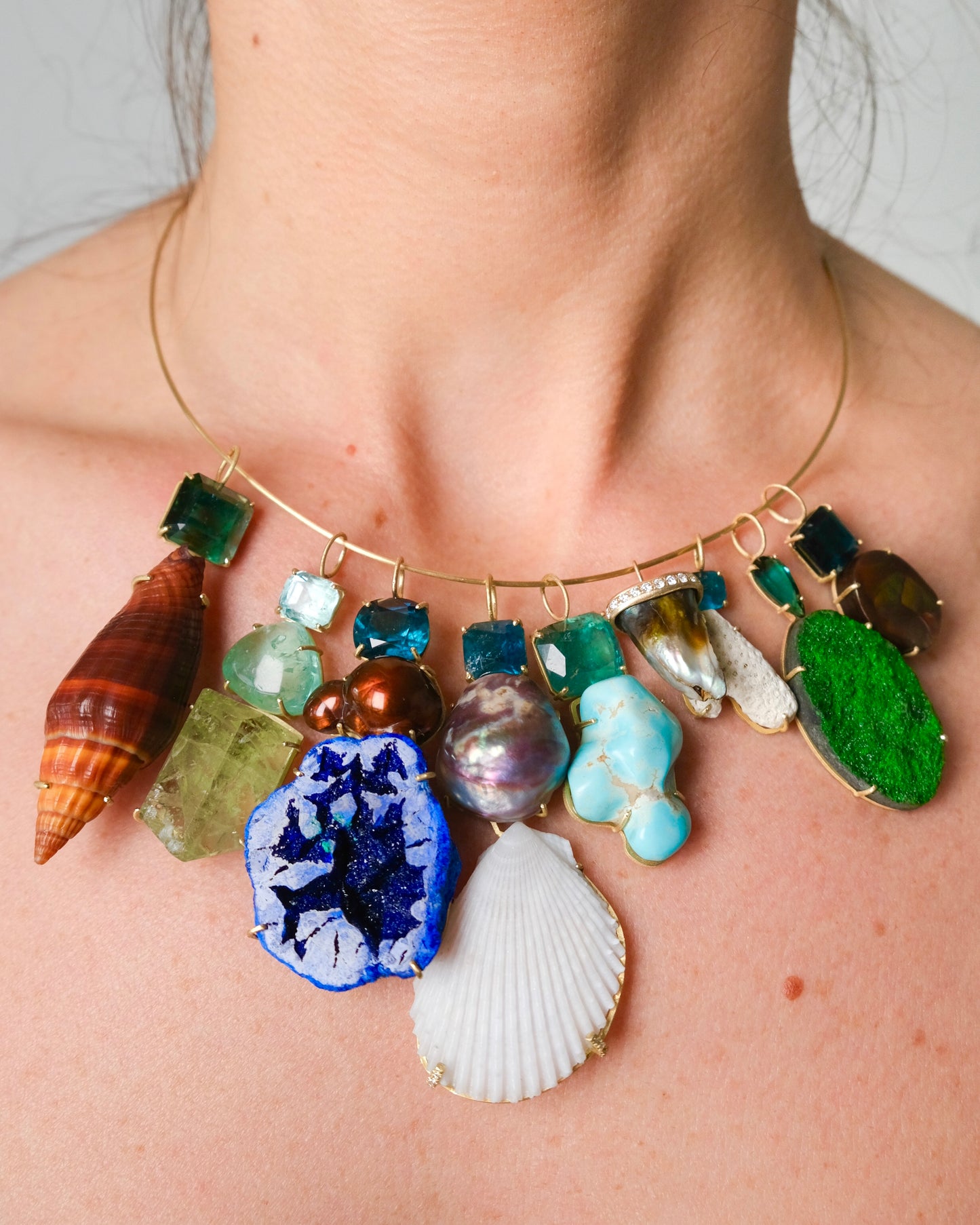 Tourmalines & Beryl Pendant