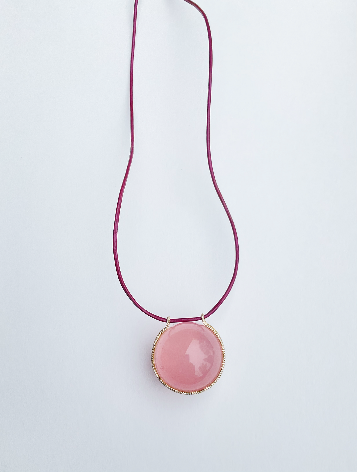 Rose Quartz Healing Sphere with Diamonds