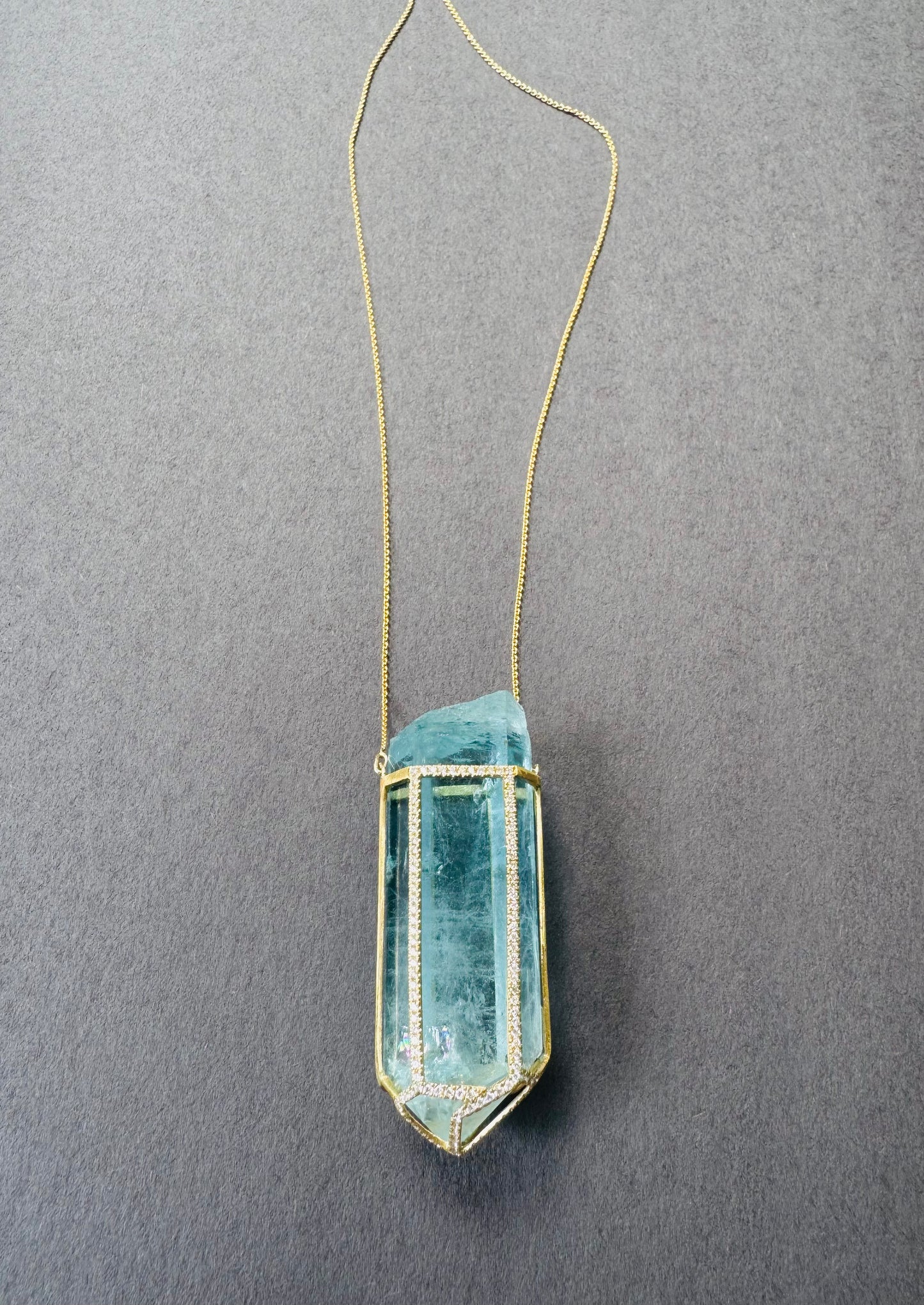 Aquamarine with Diamonds