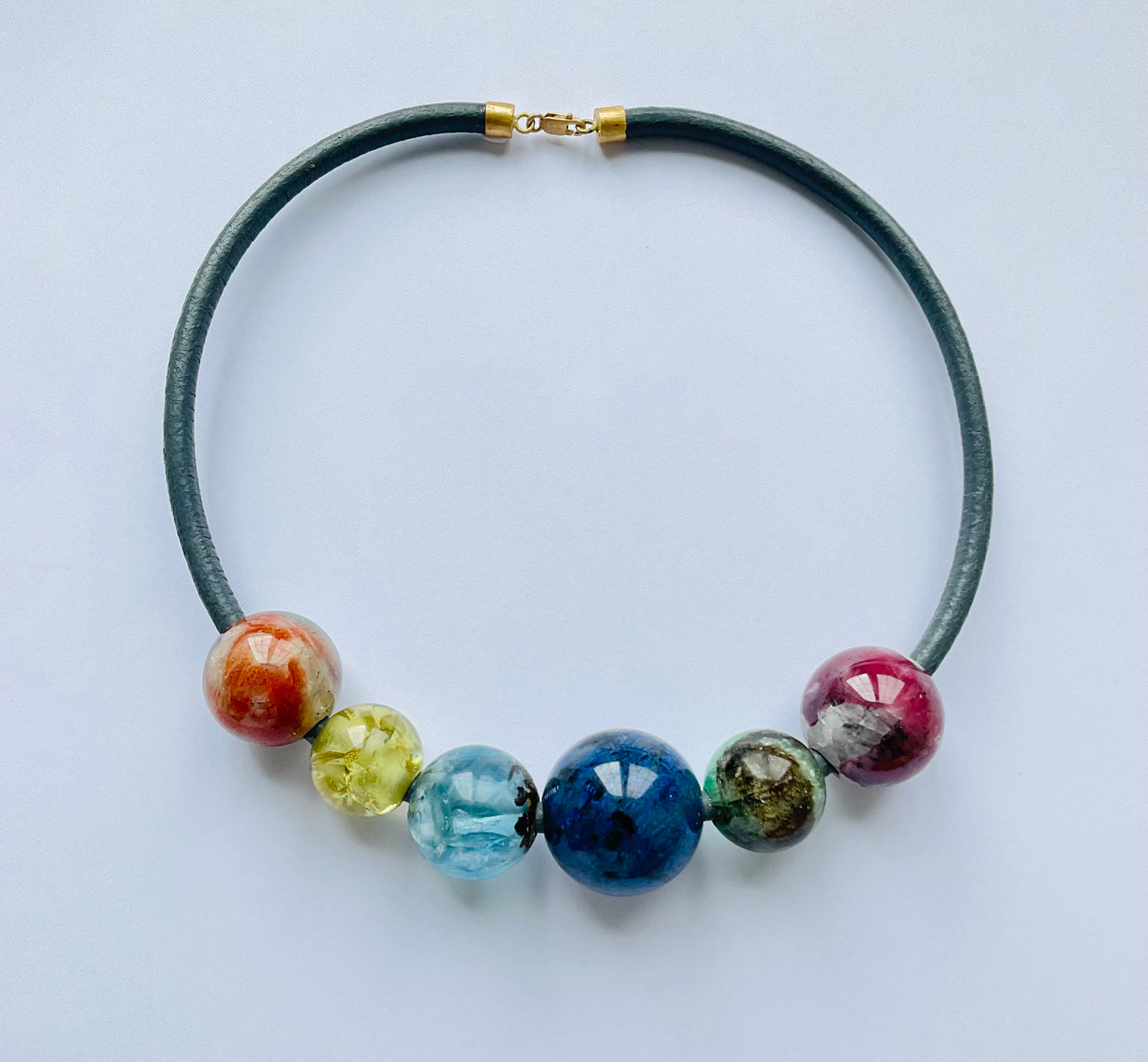 Gem Stone Sphere Necklace