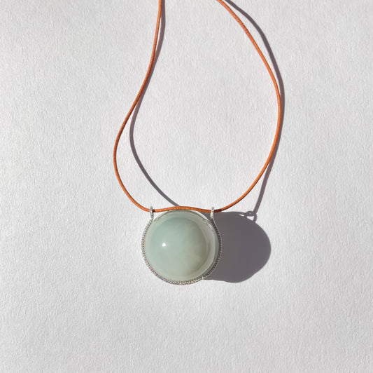 Moonstone Healing Sphere with Diamonds