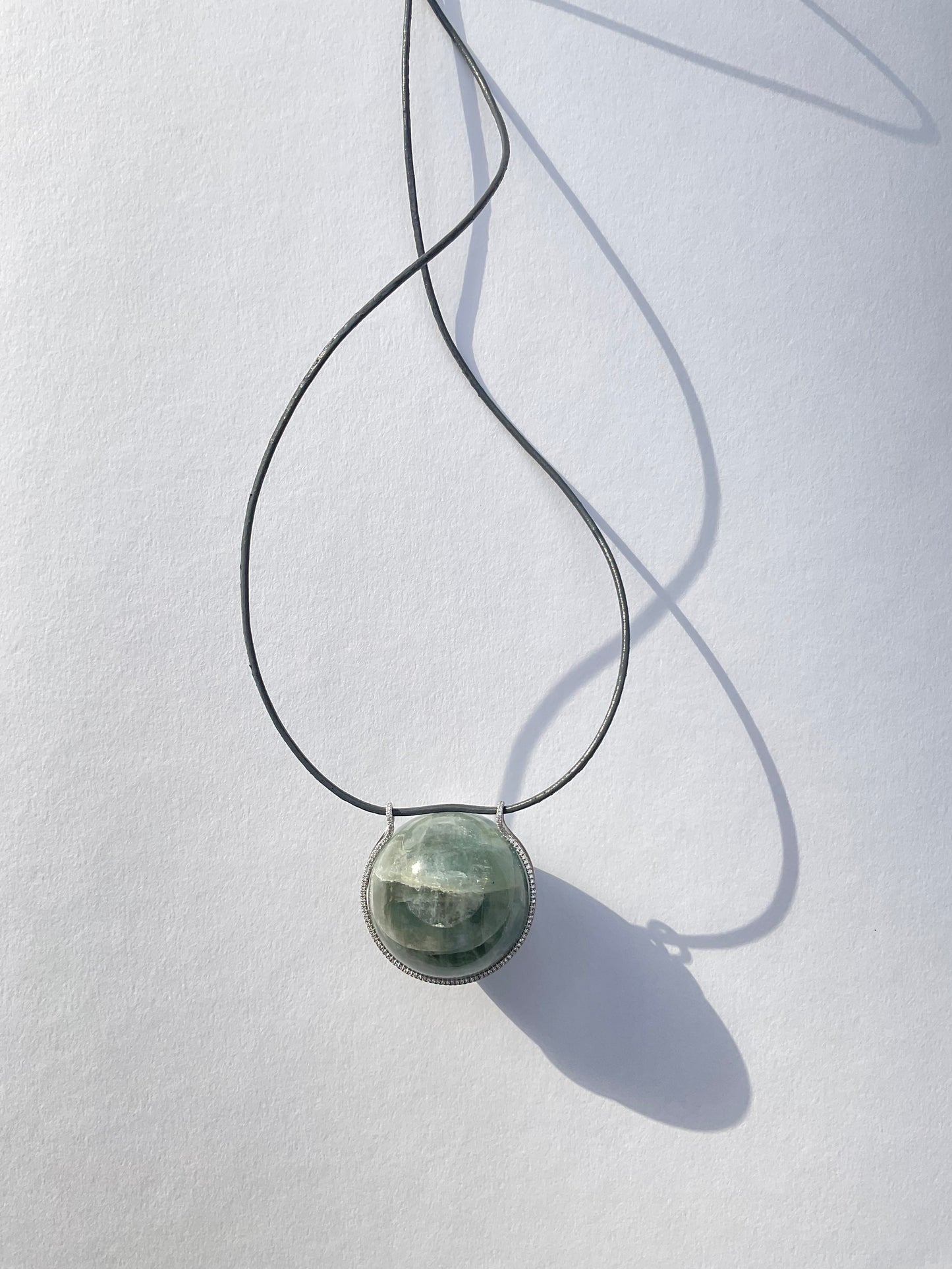 Aquamarine Healing Sphere with Diamonds