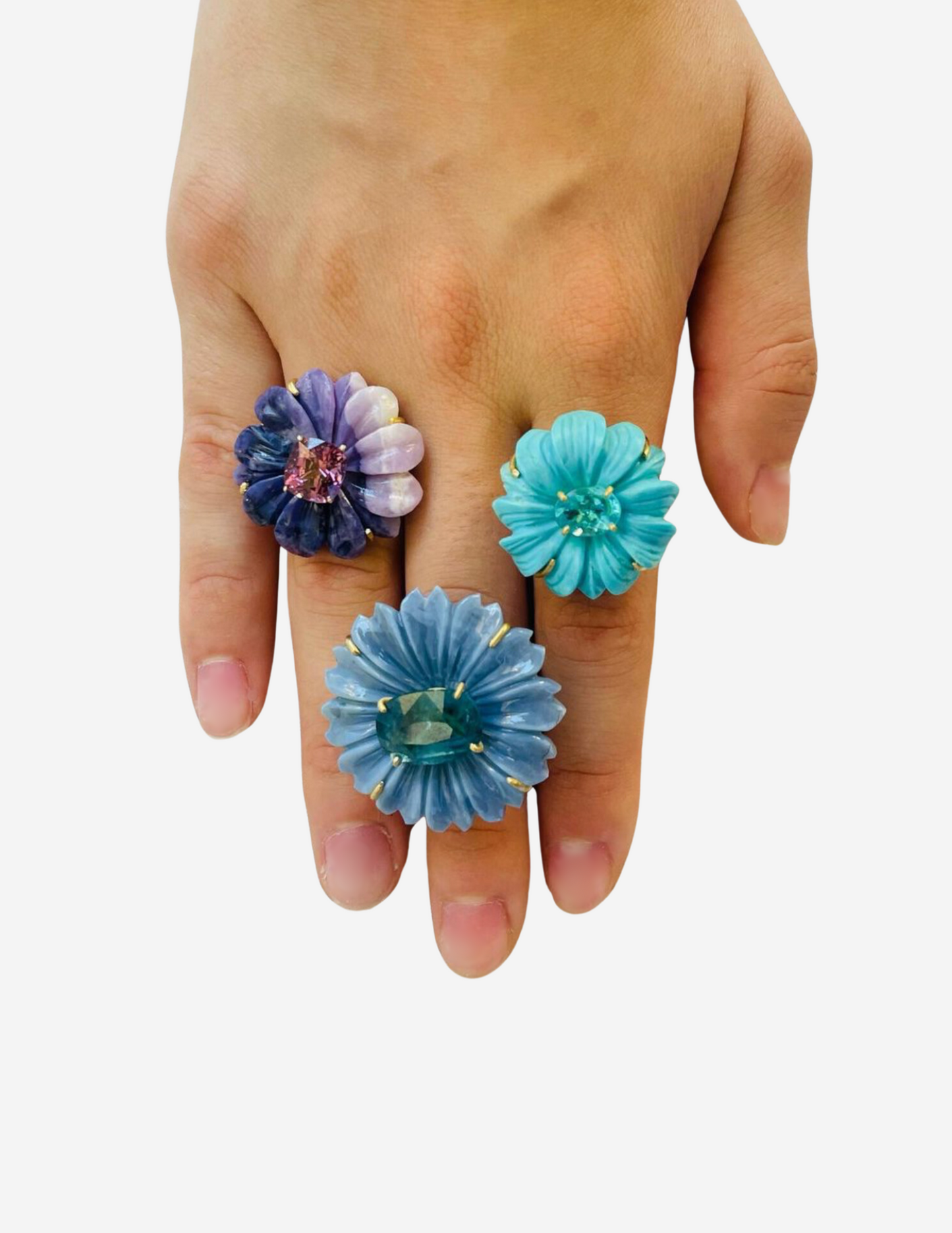 Purple Opal with Spinel Ring
