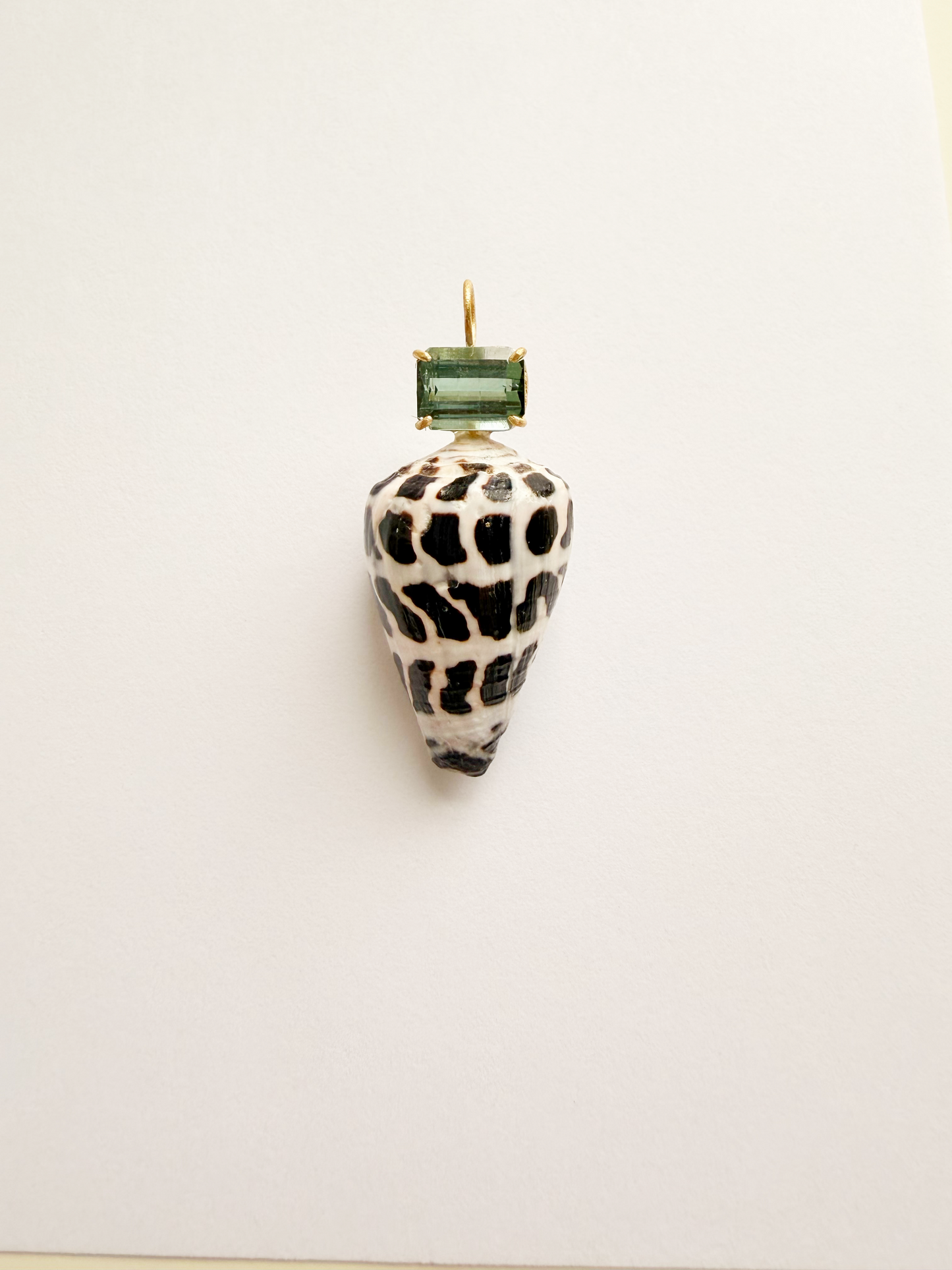 Shell with Tourmaline Pendant