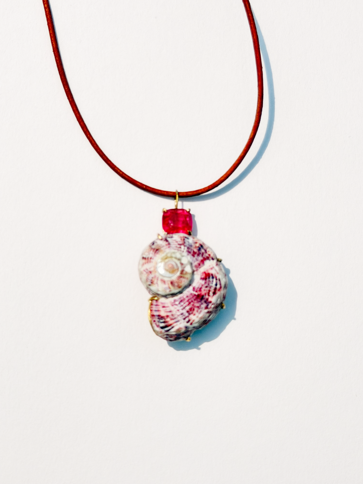 Shell with Pink Tourmaline