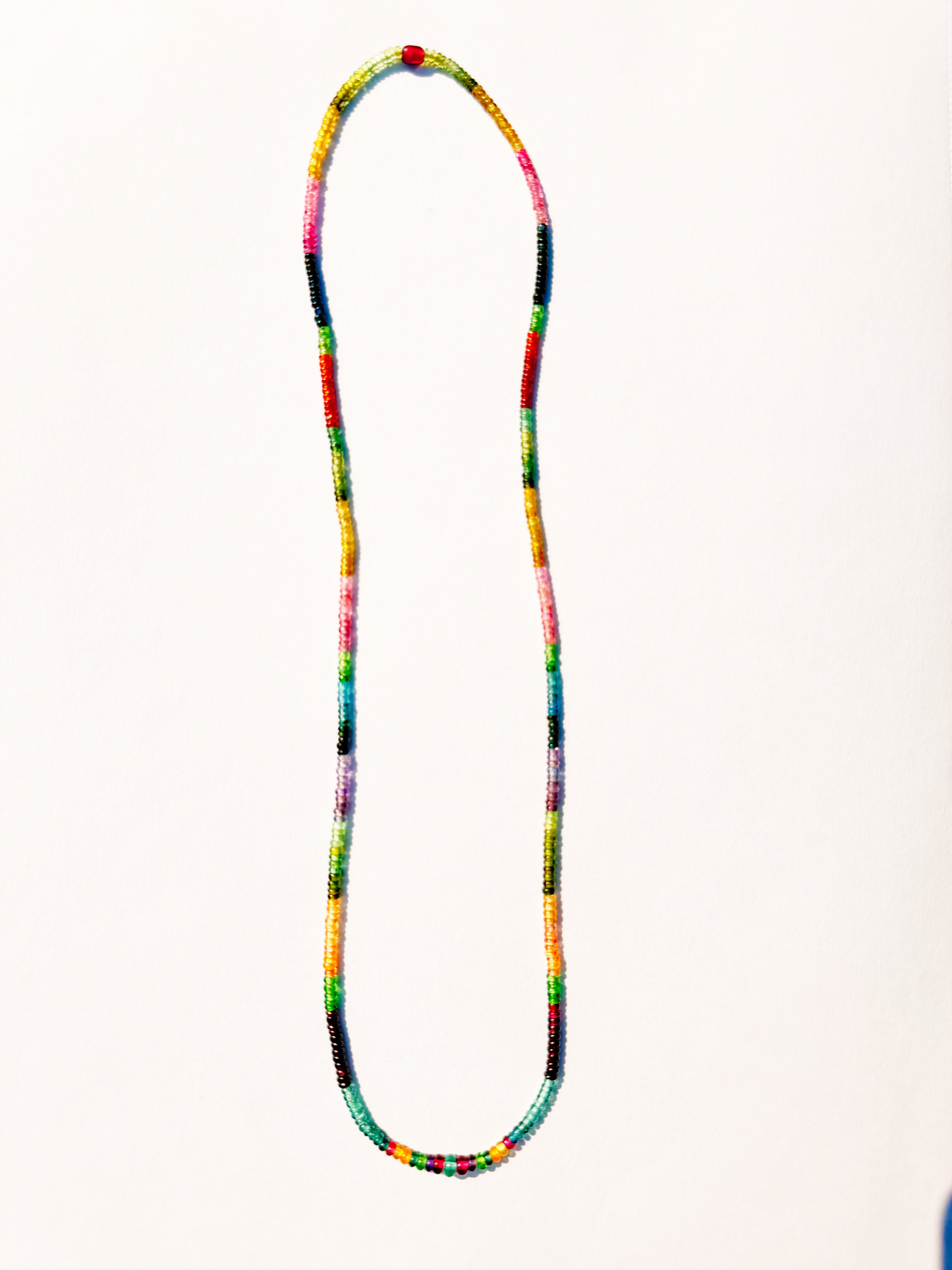 Tourmaline, Aquamarine, Garnet, Amethyst Gem Beaded Necklace