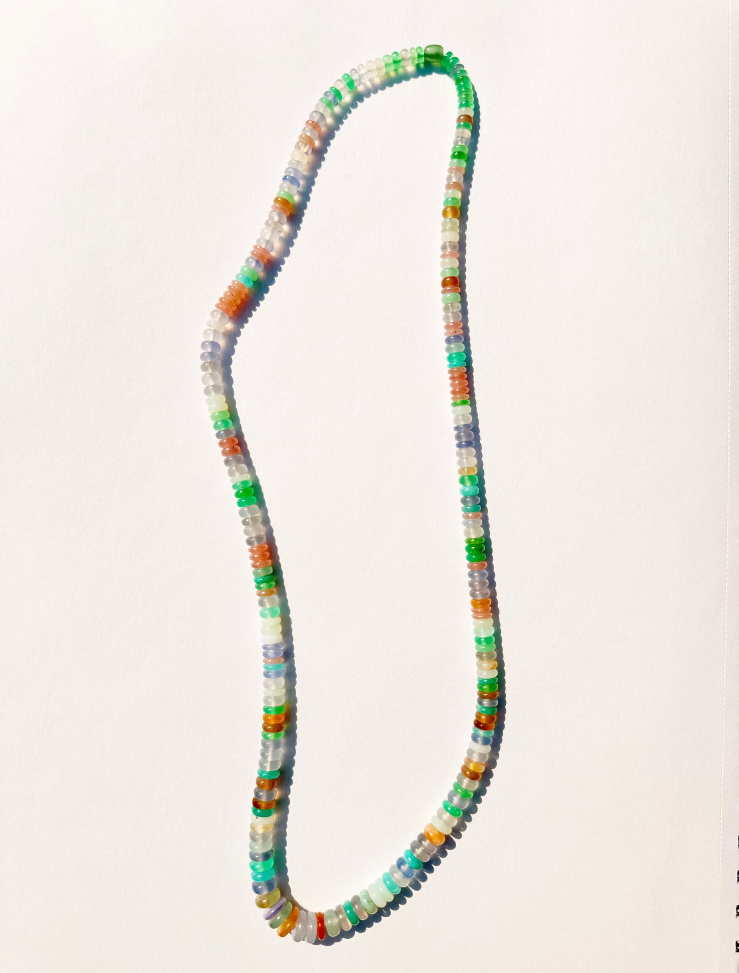 Chrysoprase, Gem Silica and Purple Agate Gem Beaded Necklace