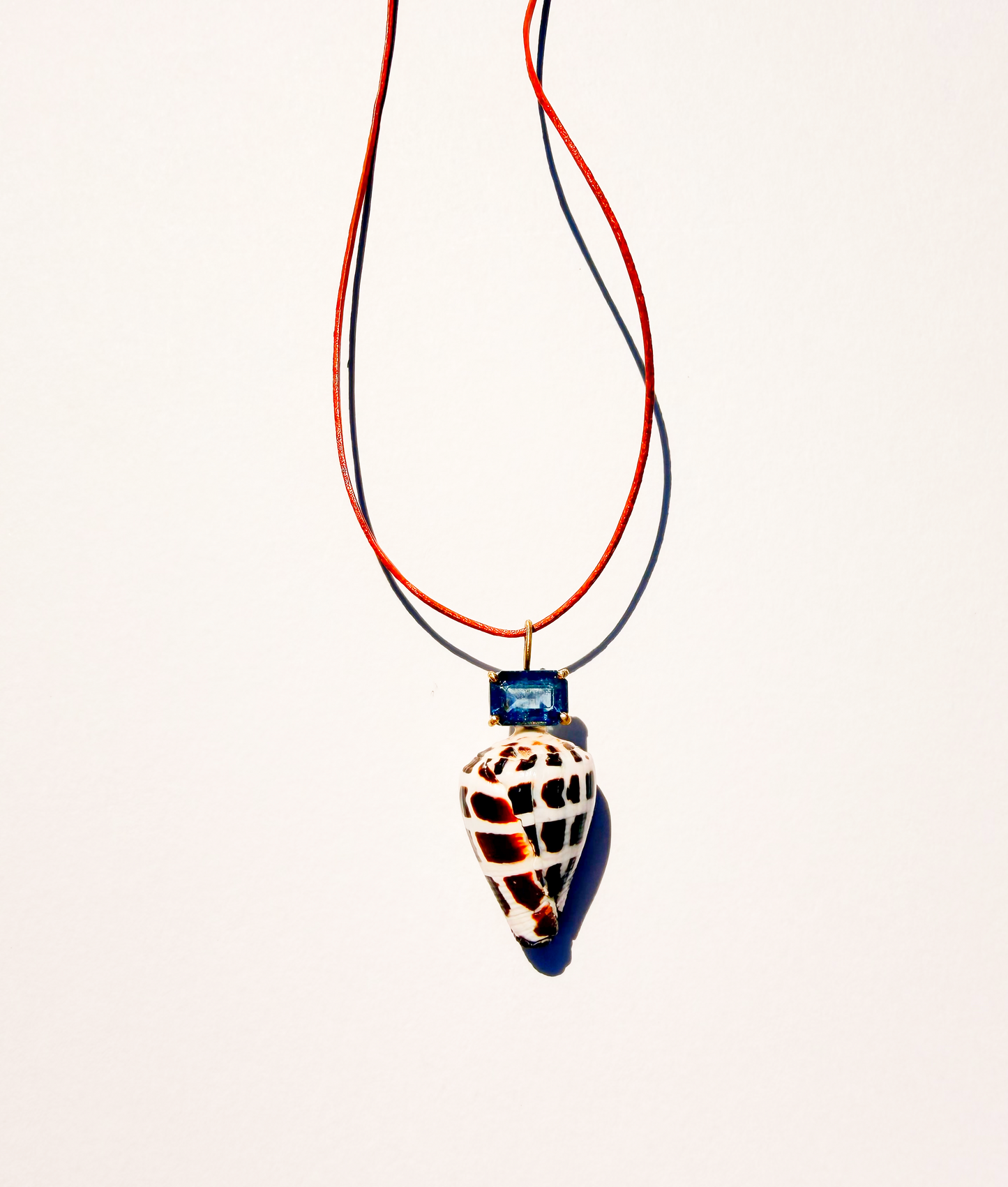Tourmaline and Shell Pendant