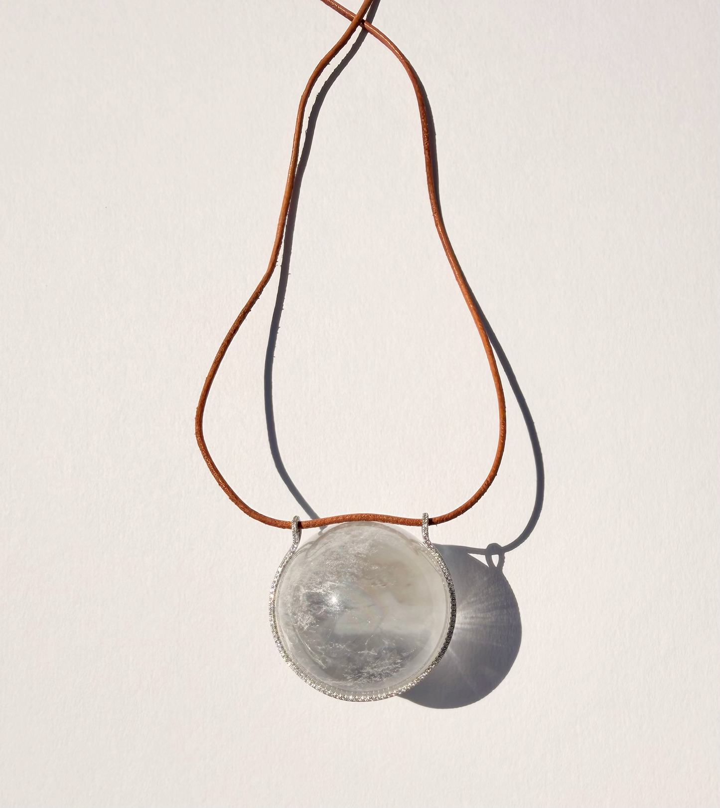 Quartz Healing Sphere with Diamonds