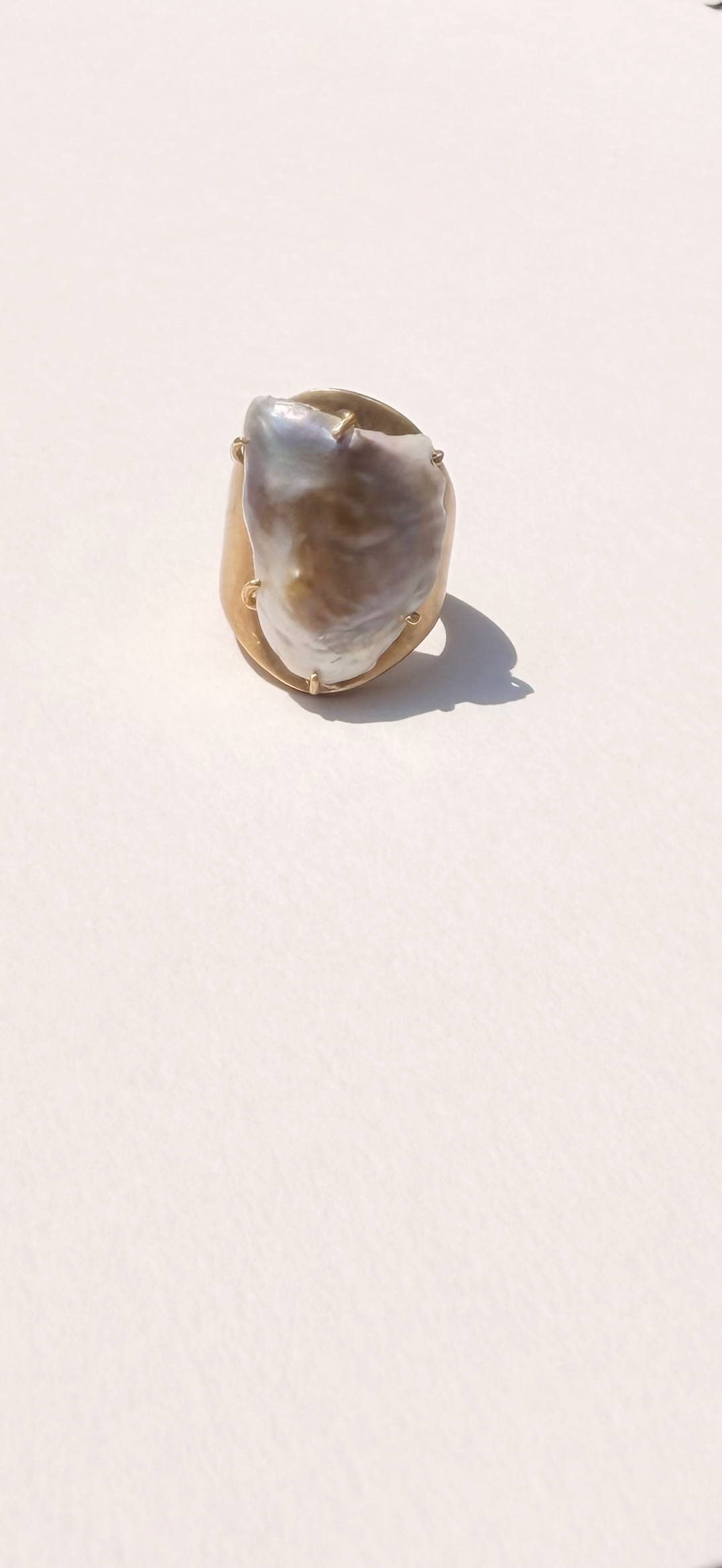 Natural Pearl (from the Tennessee River) Ring
