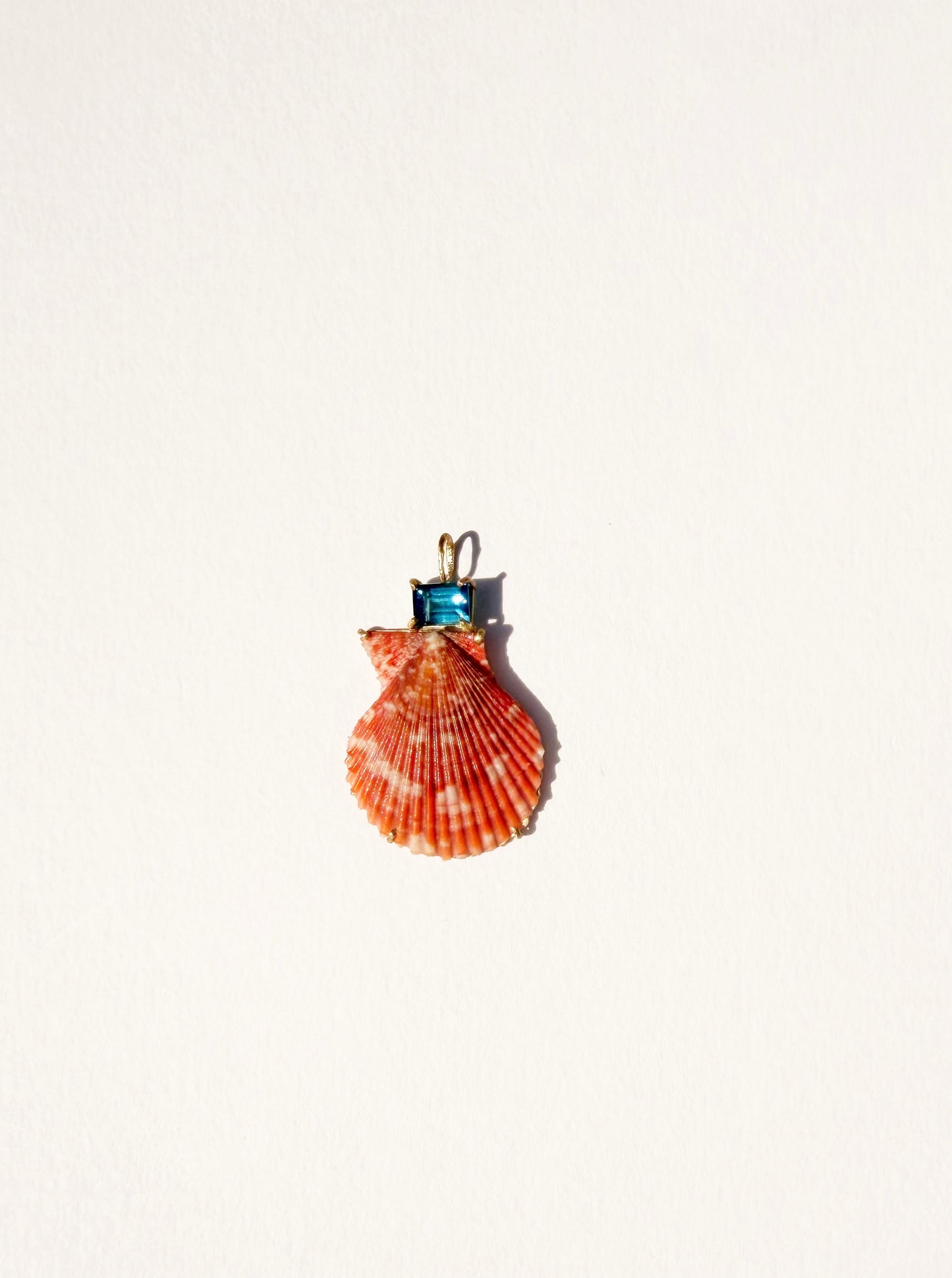 Shell Pendant with Tourmaline