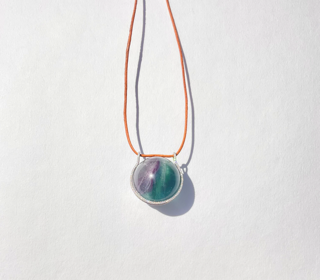 Fluorite Healing Sphere with Diamonds