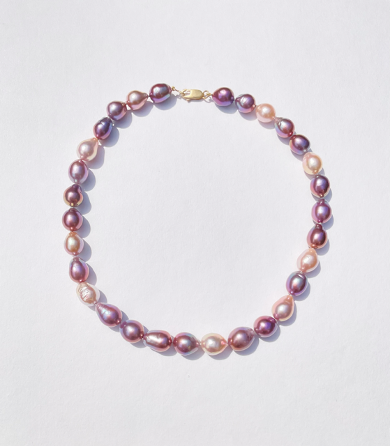 Pink and Purple Freshwater Pearl Necklace