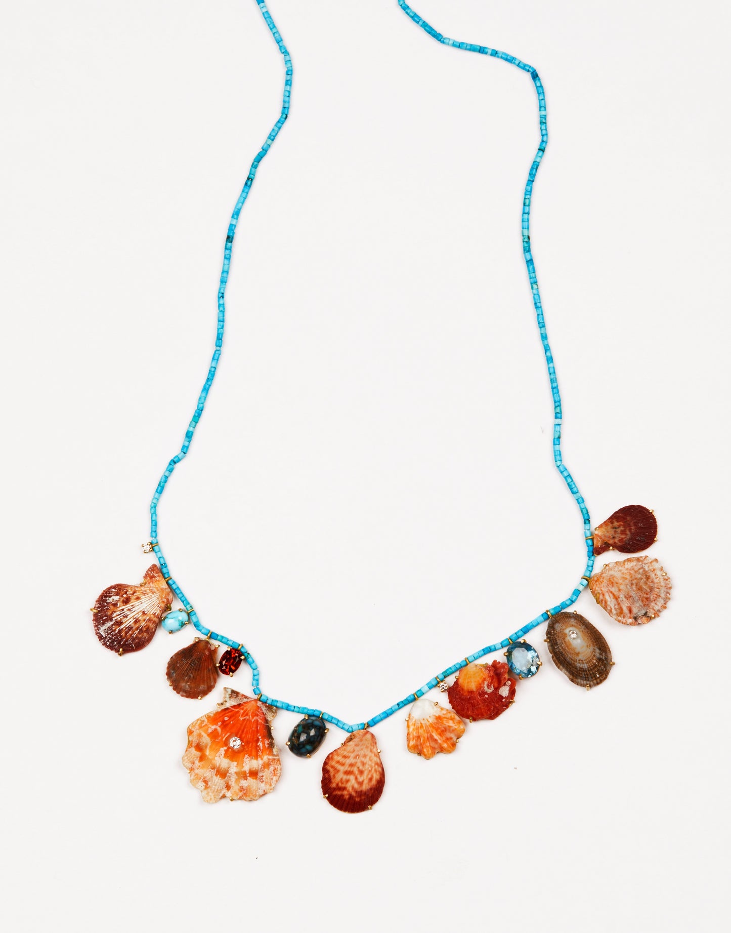 Turquoise and Shell Necklace