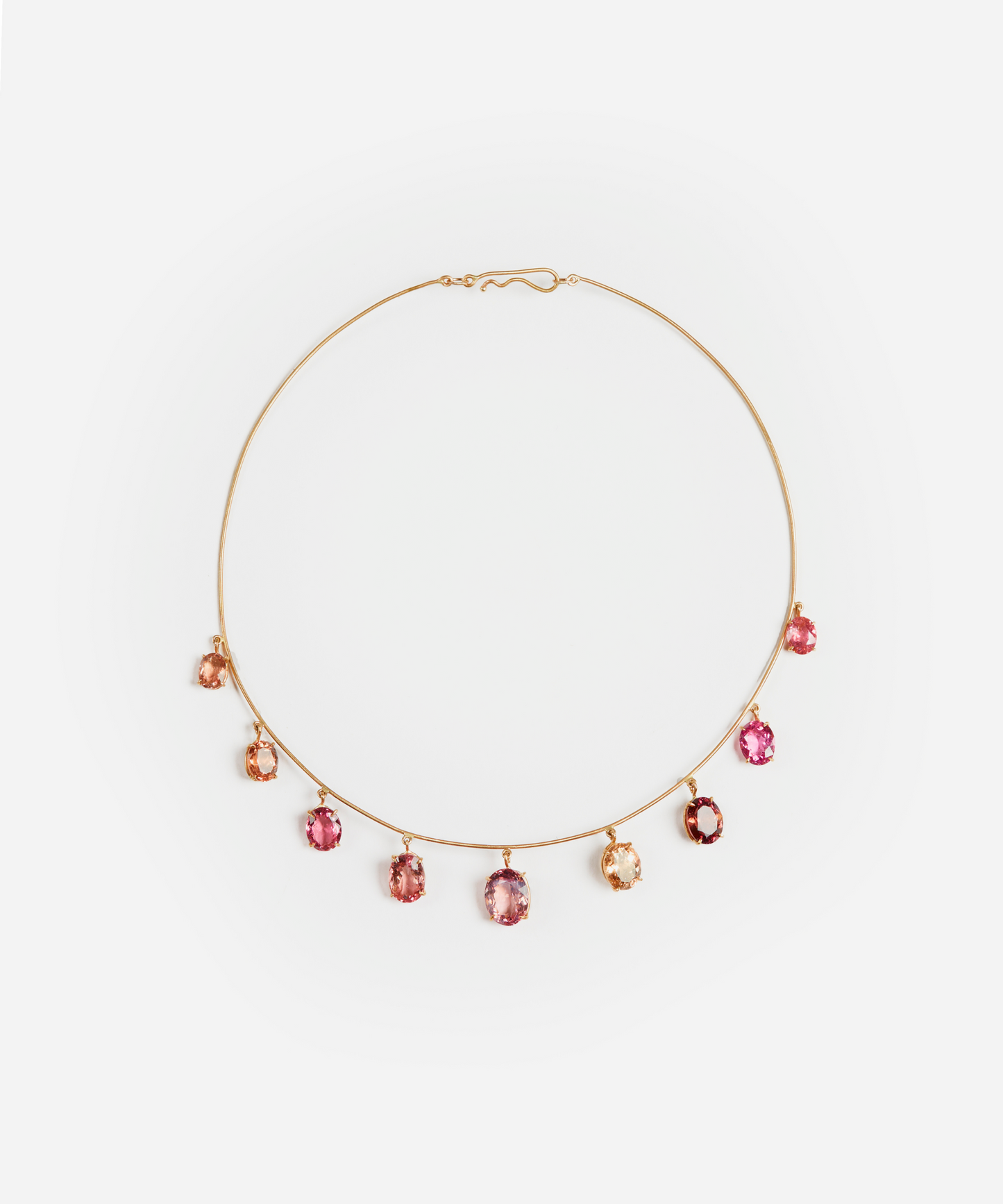 Gold Choker with Pink Tourmalines
