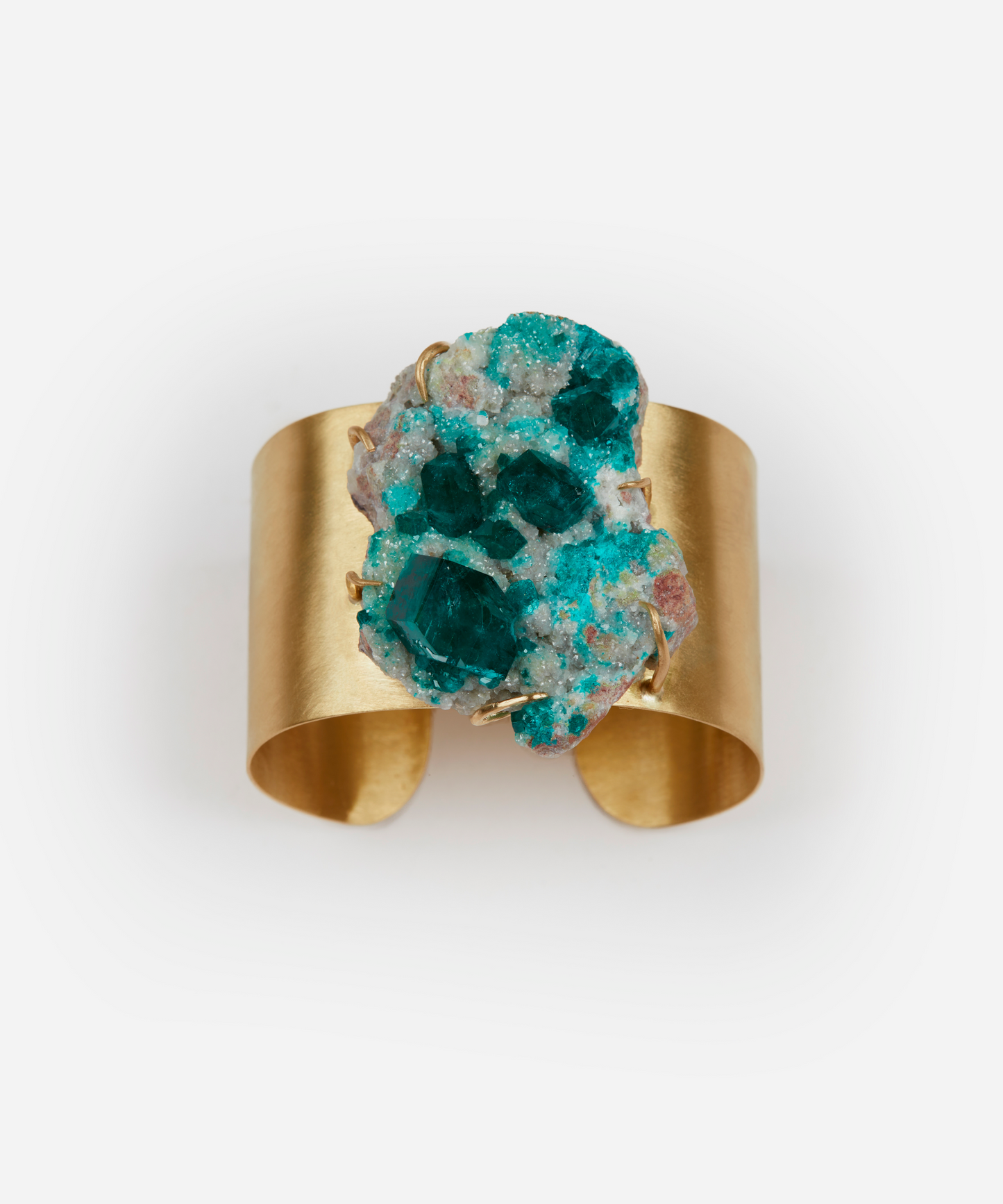 Dioptase on Calcite Cuff
