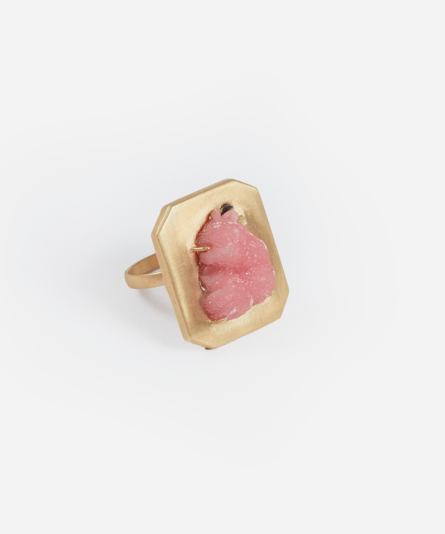 Gold Rhodocrosite Ring