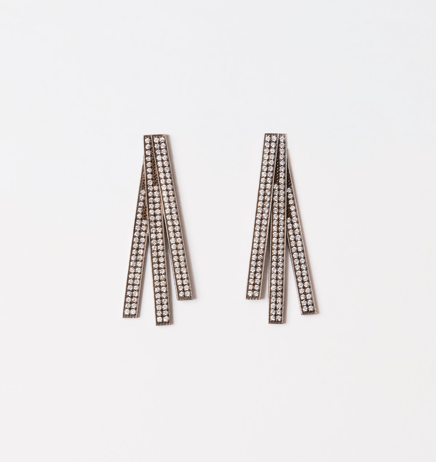 Black Rhodium Diamond Earrings