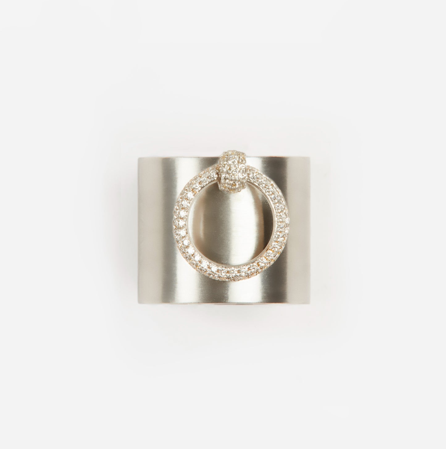 White Gold and Diamond Circle Ring