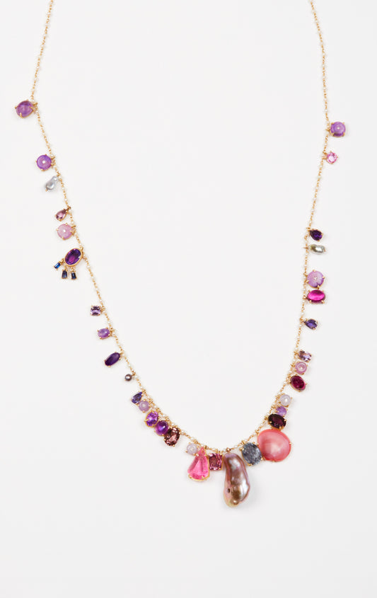 Pearl Chain with Multi Gems and Pearls