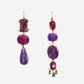 Mismatch Multi Gem Purple Earrings