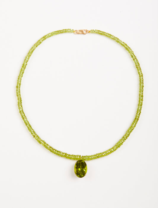 Peridot Beads with Tourmaline