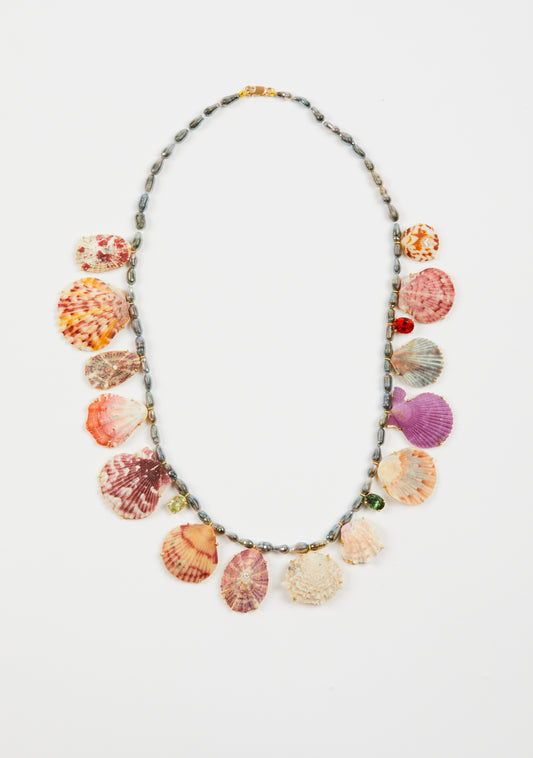 Tahitian Keshi Pearls with Gems and Shells