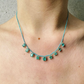 Tiny Turquoise Beads with Emeralds