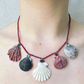 Ruby Beads with Shells and Tourmaline