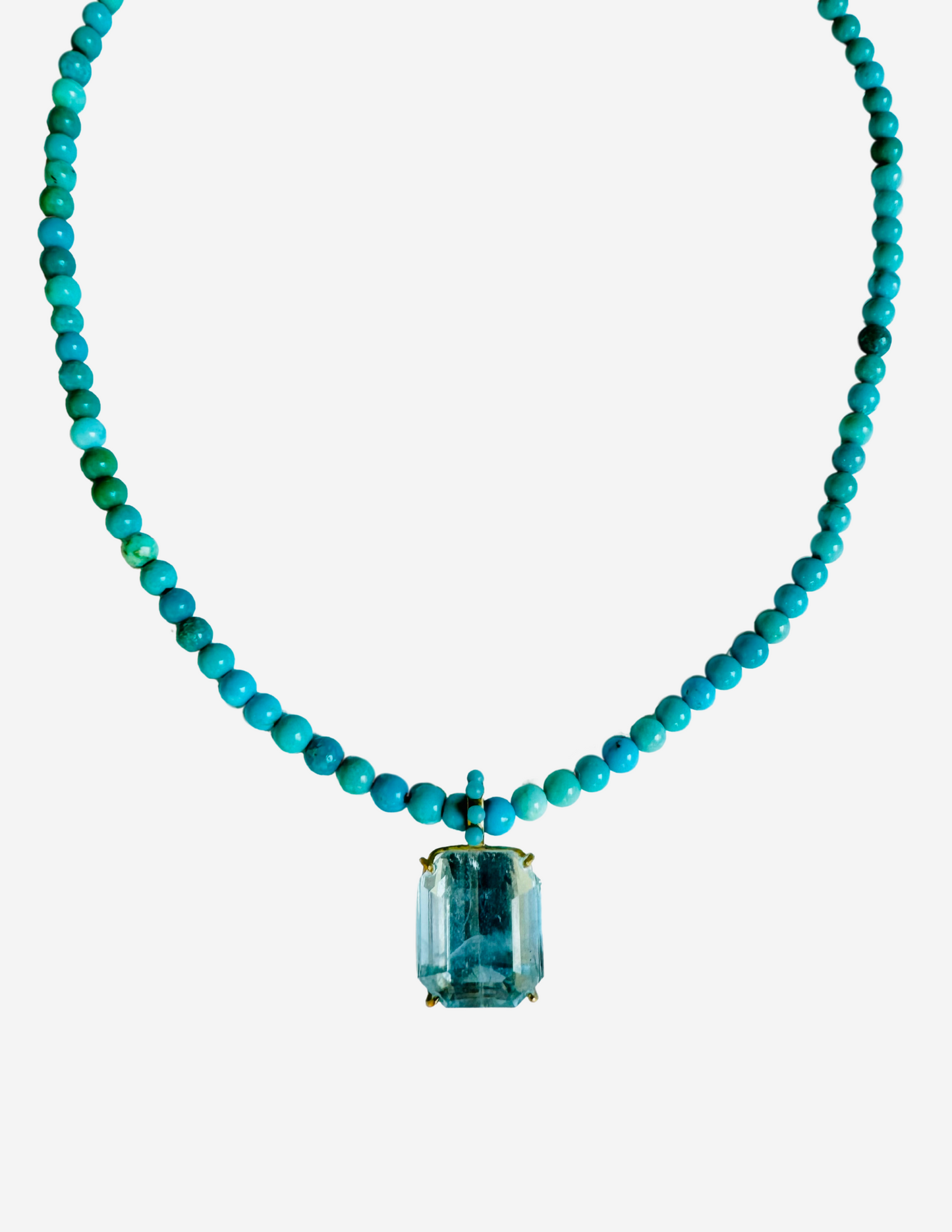 Aquamarine on Turquoise Beads