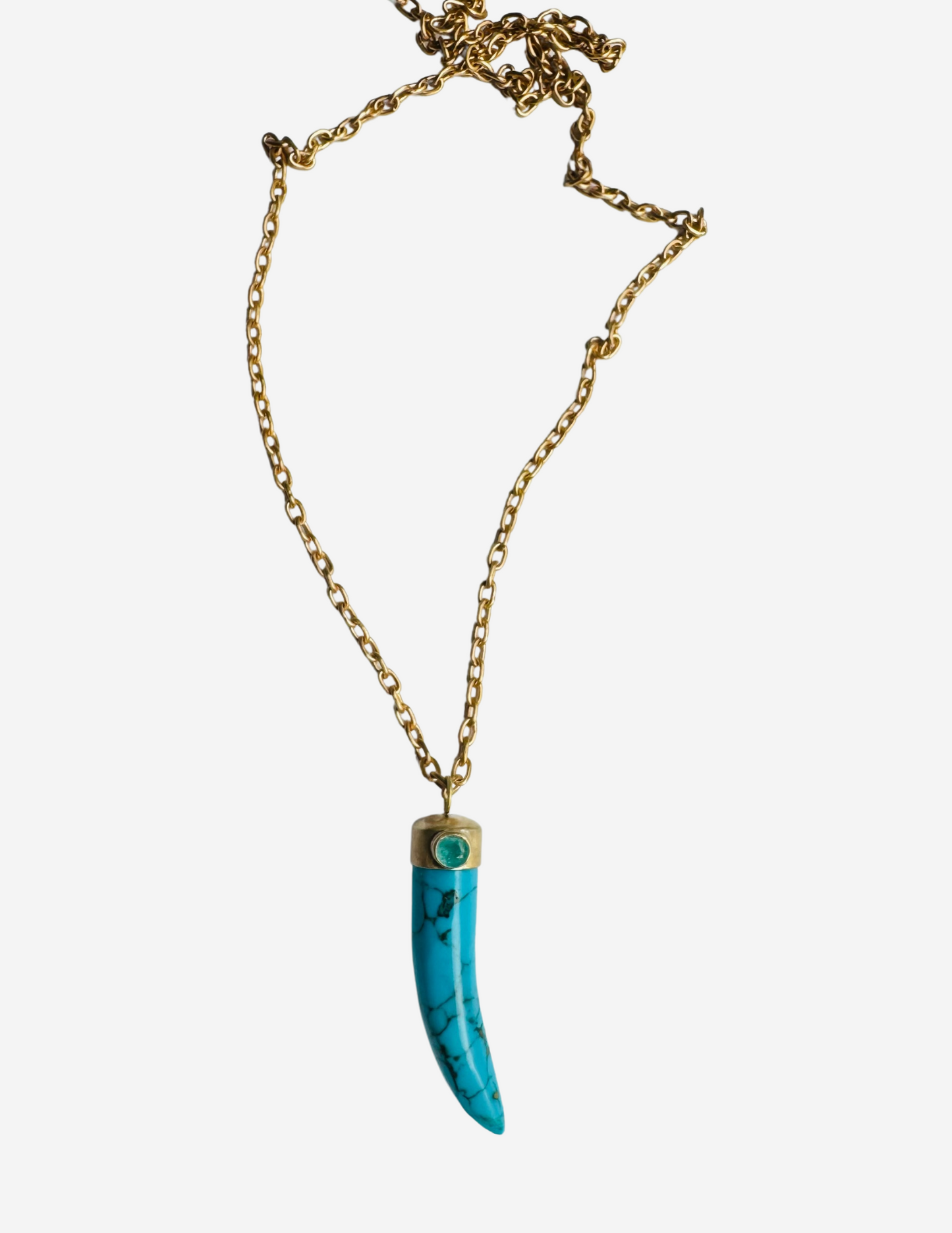 Turquoise Pendant with Paraiba