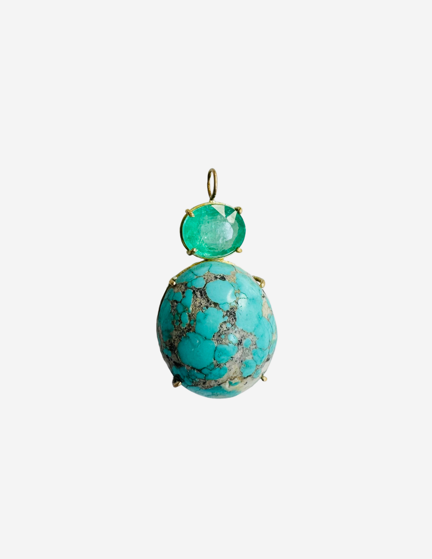 Emerald and Turquoise Pendant