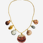 Wooly Mammoth Beads with Shells, Sphene and Diamonds