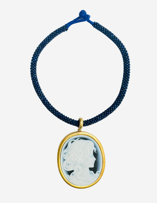 Vintage Intaglio Lapis Choker