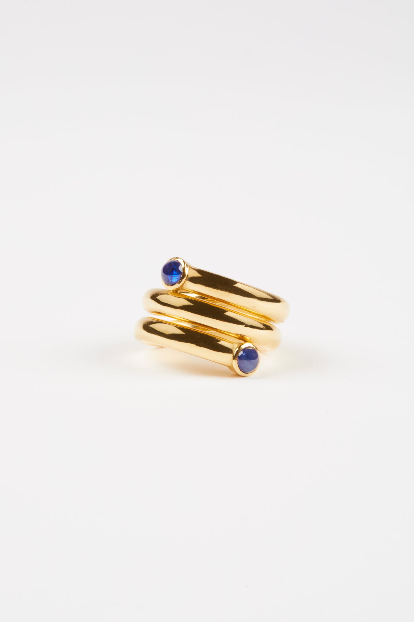 Yellow Gold Ring with Sapphires