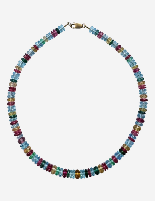 Faceted Gem Bead Necklace