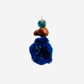 Tourmaline, Fire Agate and Azurite Geode Pendant