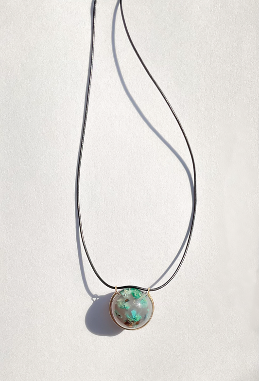 Aquadite Chrysocolla and Copper in Chalcedony Healing Sphere