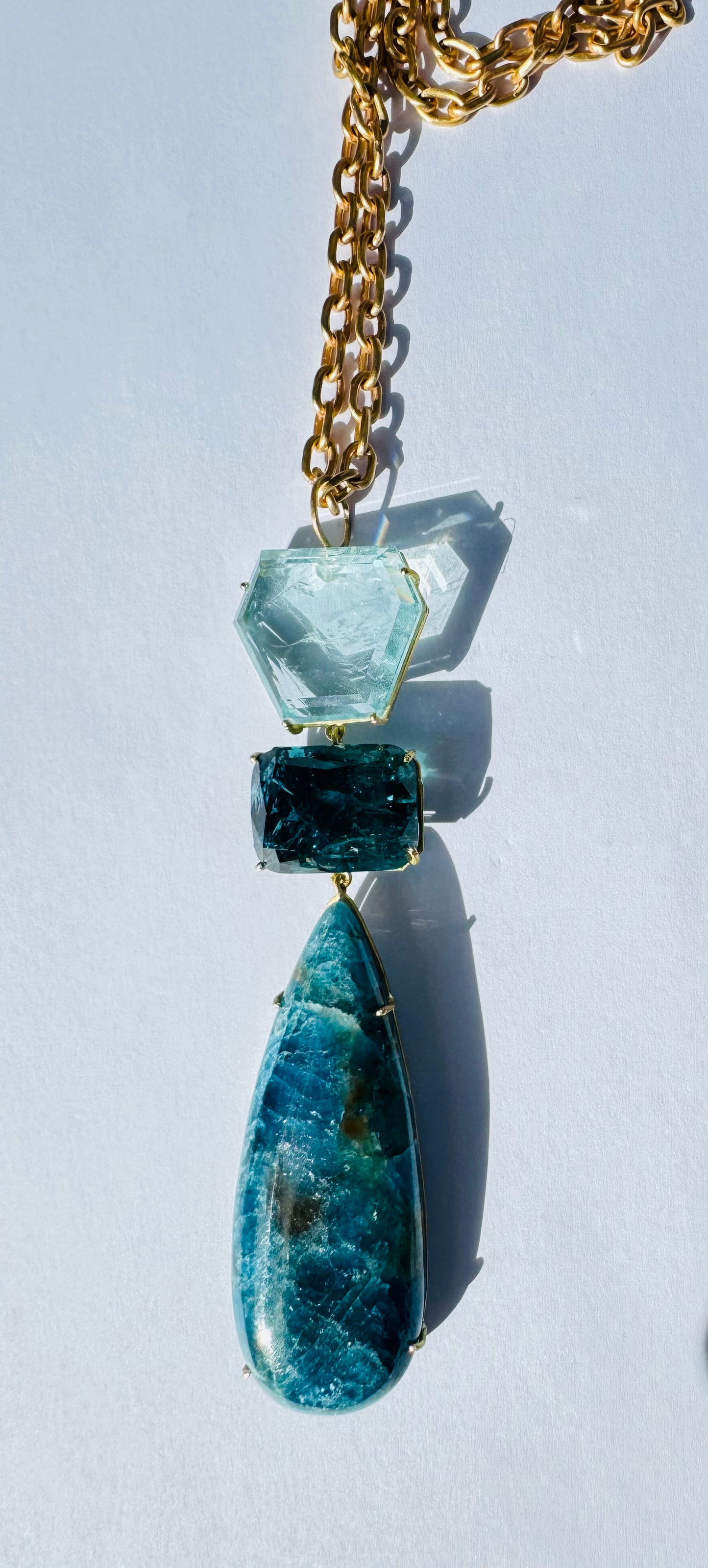 Aqua Marine and Tourmaline Pendant